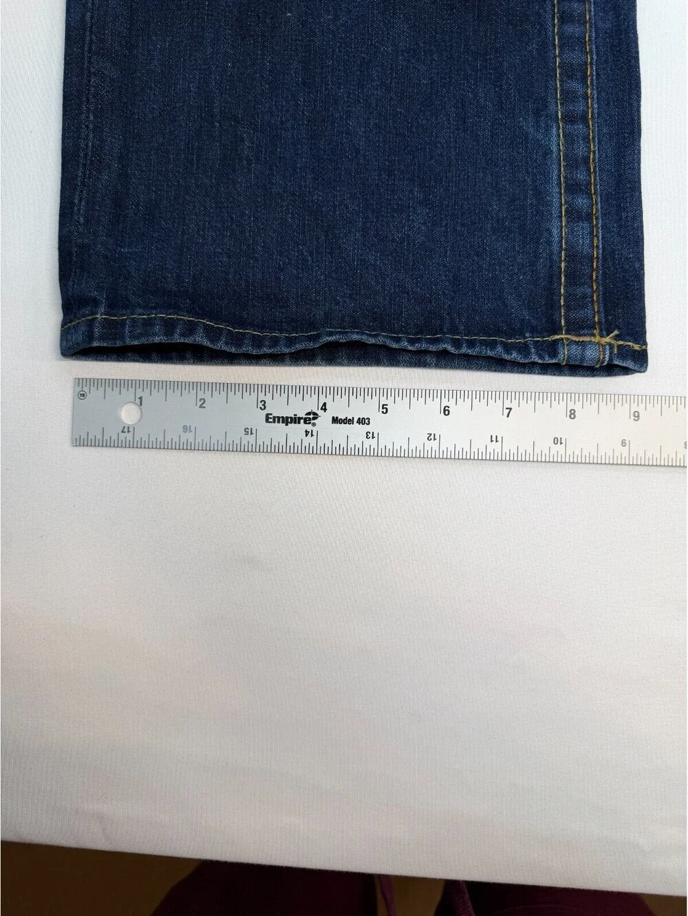 True Religion Men's Jeans Straight Denim Mid Rise 5 Pocket Solid Size 36 Blue